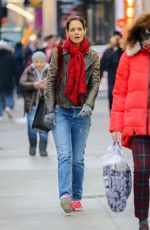 KATIE HOLMES Out and About in New York 12/12/2018