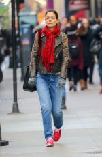 KATIE HOLMES Out and About in New York 12/12/2018