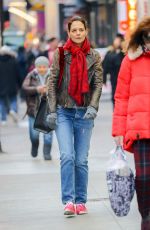 KATIE HOLMES Out and About in New York 12/12/2018