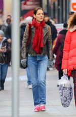 KATIE HOLMES Out and About in New York 12/12/2018