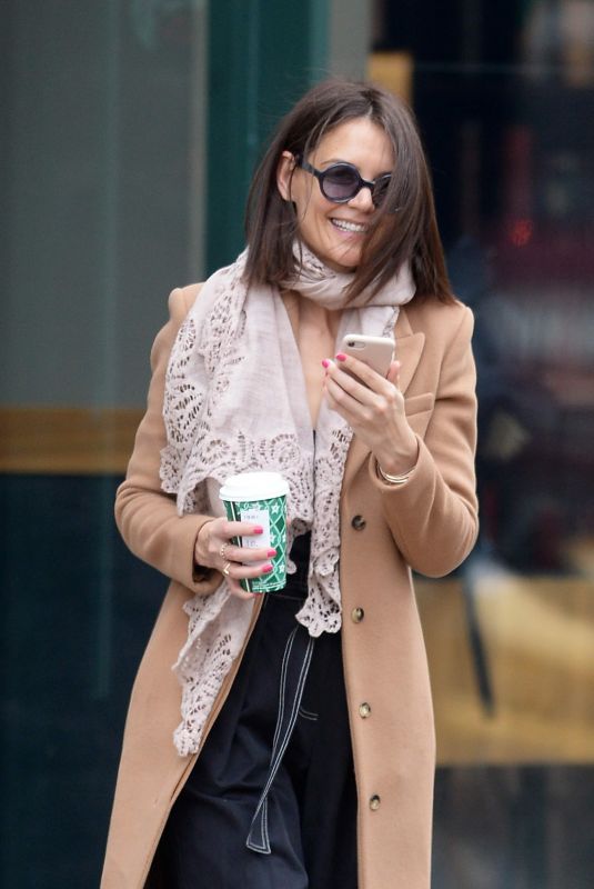 KATIE HOLMES Out and About in New York 12/26/2018