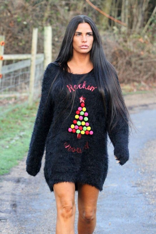 KATIE PRICE Out and About in Brighton 12/26/2018