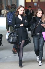 KEELEY HAWES Leaves BBC Studios in London 12/20/2018