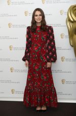 KEIRA KNIGHTLEY at A Life in Pictures Photocall at Bafta in London 12/17/2018