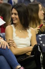 KENDALL JENNER at Washington Wizards vs Philadelphia 76ers Game in Philadelphia 11/30/2018