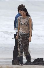 KENDALL JENNER on the Set of a Photoshoot at a Beach in Malibu 12/15/2018