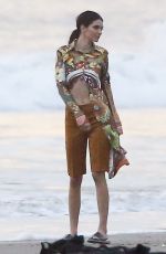 KENDALL JENNER on the Set of a Photoshoot at a Beach in Malibu 12/15/2018
