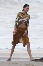 KENDALL JENNER on the Set of a Photoshoot at a Beach in Malibu 12/15/2018
