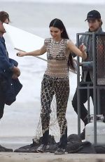 KENDALL JENNER on the Set of a Photoshoot at a Beach in Malibu 12/15/2018