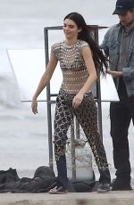 KENDALL JENNER on the Set of a Photoshoot at a Beach in Malibu 12/15/2018