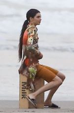 KENDALL JENNER on the Set of a Photoshoot at a Beach in Malibu 12/15/2018