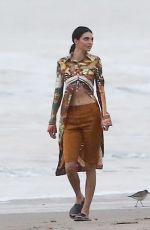 KENDALL JENNER on the Set of a Photoshoot at a Beach in Malibu 12/15/2018