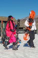 KIM KARDASHIAN and KENDALL JENNER Out at Slopes in Aspen 12/29/2018