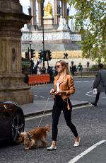 KIMBERLEY GARNER Driving Out Her Ferrari in Kensington 10/24/2018