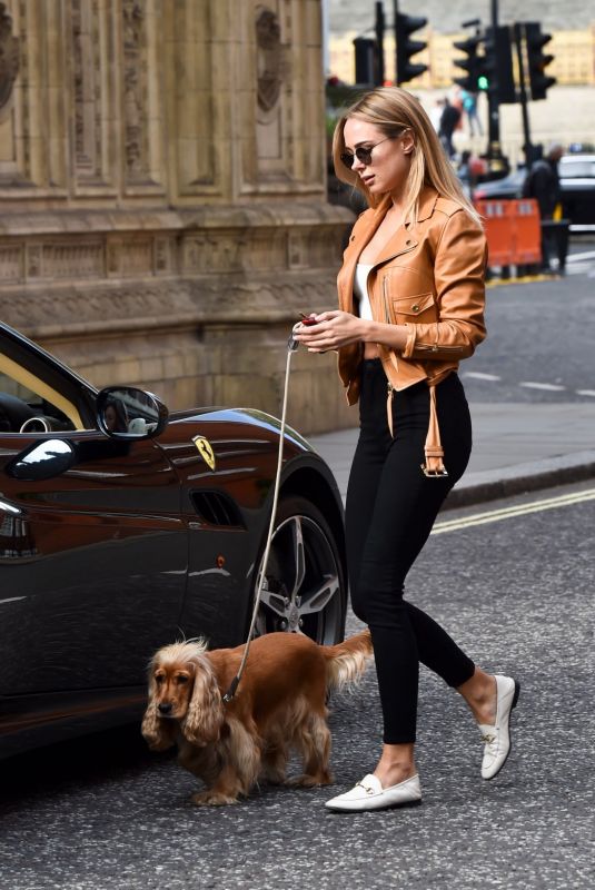 KIMBERLEY GARNER Driving Out Her Ferrari in Kensington 10/24/2018