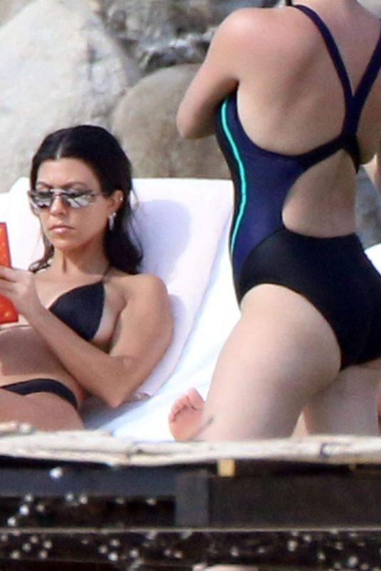 KOURTNEY KARDASHIAN and SOFIA RICHIE in Bikinis on the Beach in Mexico 12/22/2018