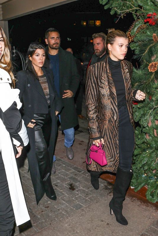 KOURTNEY KARDASHIAN and SOFIA RICHIE Night Out in Aspen 12/29/2018