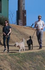 KRISTEN STEWART and SARA DINKIN with Their Dogs Out Hikking in Los Feliz 12/22/2018 