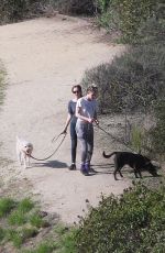 KRISTEN STEWART and SARA DINKIN with Their Dogs Out Hikking in Los Feliz 12/22/2018 