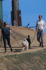 KRISTEN STEWART and SARA DINKIN with Their Dogs Out Hikking in Los Feliz 12/22/2018 