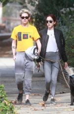 KRISTEN STEWART and SARA DINKIN with Their Dogs Out in Los Angeles 12/21/2018 