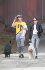 KRISTEN STEWART and SARA DINKIN with Their Dogs Out in Los Angeles 12/21/2018 