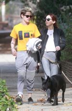 KRISTEN STEWART and SARA DINKIN with Their Dogs Out in Los Angeles 12/21/2018 