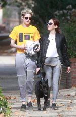 KRISTEN STEWART and SARA DINKIN with Their Dogs Out in Los Angeles 12/21/2018 