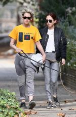 KRISTEN STEWART and SARA DINKIN with Their Dogs Out in Los Angeles 12/21/2018 