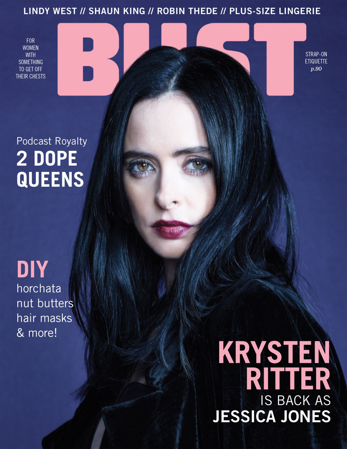 KRYSTEN RITTER in Bust Magazine, March 2018 – HawtCelebs