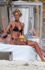 LAIS RIBEIRO in Bikini on the Beach in Tulum 12/12/2018
