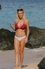 LAURA ANDERSON in Bikini at a Beach in Barbados 12/07/2018
