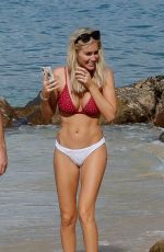 LAURA ANDERSON in Bikini at a Beach in Barbados 12/07/2018