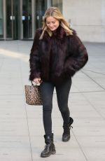 LAURA WHITMORE Leaves BBC Studio in London 12/12/2018