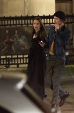 LILY COLLINS and Harry Treadaway Night Out in London 12/04/2018