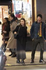 LILY COLLINS and Harry Treadaway Night Out in London 12/04/2018