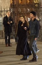 LILY COLLINS and Harry Treadaway Night Out in London 12/04/2018