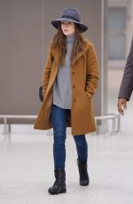 LILY COLLINS at JFK Airport in New York 12/02/2018
