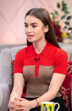 LILY COLLINS at Lorraine Show in London 12/20/2018