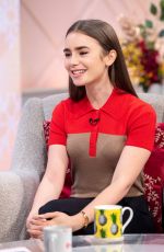 LILY COLLINS at Lorraine Show in London 12/20/2018