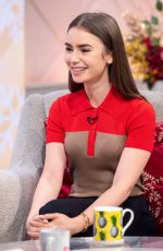 LILY COLLINS at Lorraine Show in London 12/20/2018