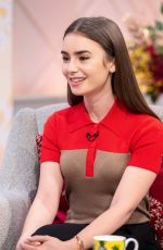 LILY COLLINS at Lorraine Show in London 12/20/2018