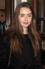 LILY COLLINS at True West Play Opening in London 12/04/2018