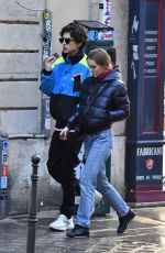 LILY-ROSE DEPP and Timothee Chalamet Out in Paris 12/22/2018
