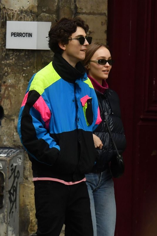 LILY-ROSE DEPP and Timothee Chalamet Out in Paris 12/22/2018