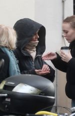 LILY-ROSE DEPP and VANESSA PARADIS Out in Paris 12/19/2018