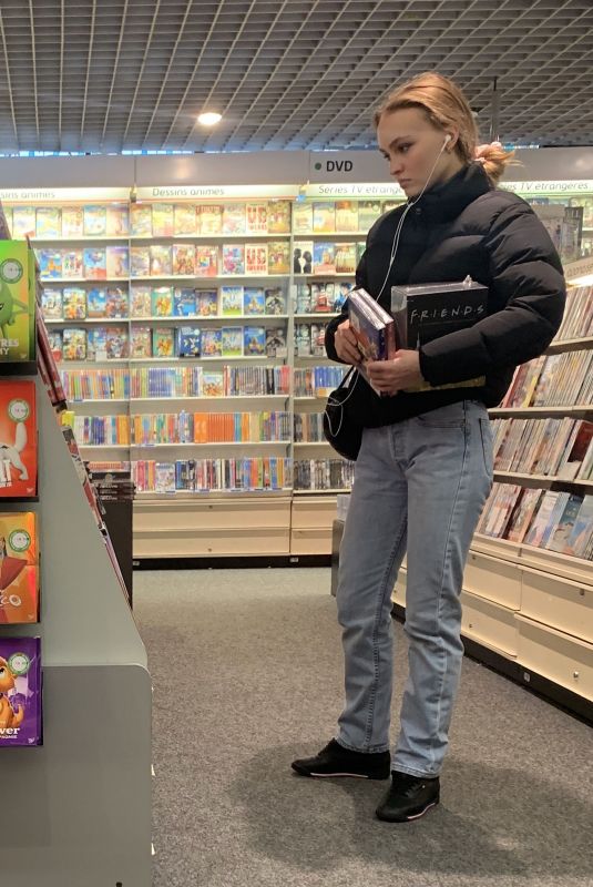 LILY-ROSE DEPP Out Shopping in Paris 12/24/2018