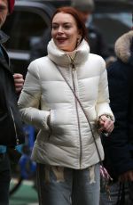 LINDSAY LOHAN Out and About in New York 12/20/2018