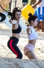 LOTTIE MOSS and EMILY BLACKWELL at Yoga Vlass on the Beach in Barbados 12/07/2018