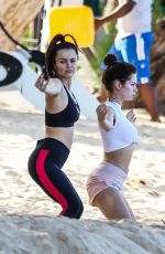 LOTTIE MOSS and EMILY BLACKWELL at Yoga Vlass on the Beach in Barbados 12/07/2018